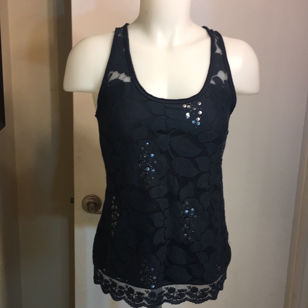 Like new Gilly Hicks dressy lace tank top - Picture 5 of 8